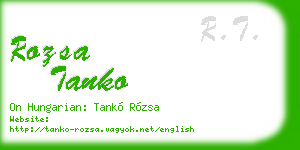 rozsa tanko business card