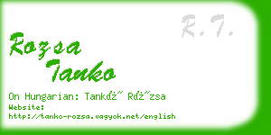 rozsa tanko business card